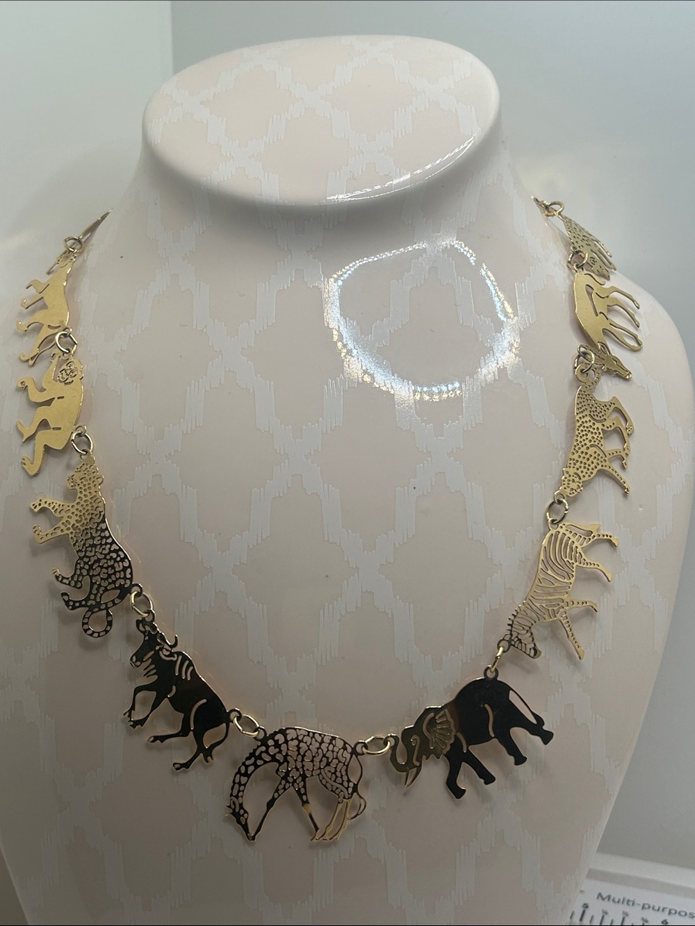 Wild Bryde Animal Motif Panel Necklace